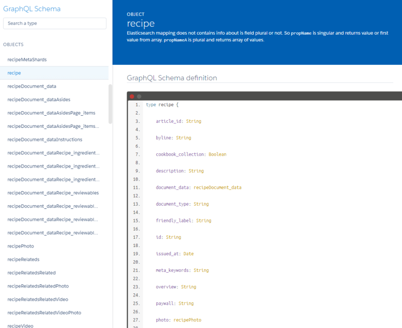 Recipe Search GraphQL API